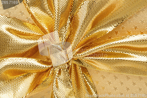 Image of detail of golden ribbon