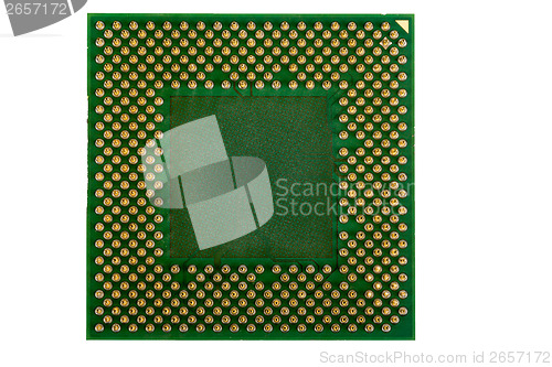 Image of macro of computer processor isolated