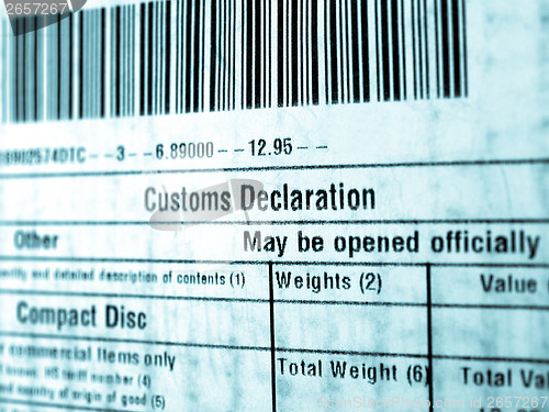 Image of Customs declaration