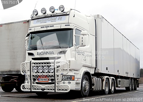 Image of White Scania Truck