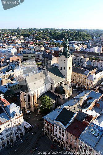 Image of view to the house-tops of Lvov city