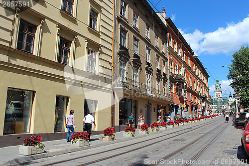 Image of central street in Lvov