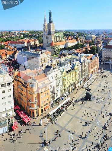 Image of Croatian Zagreb aerial view