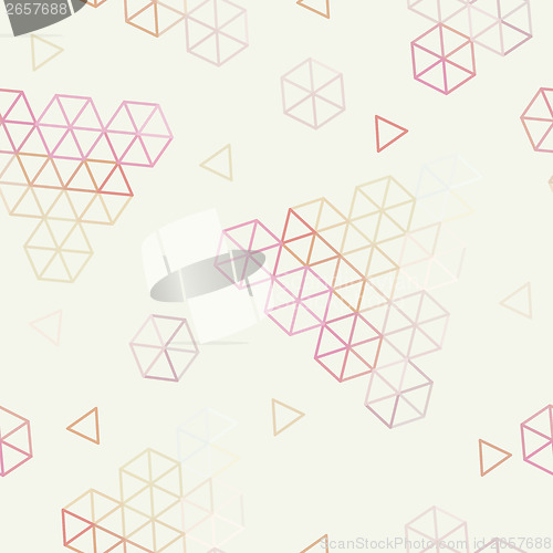 Image of Geometric pattern of hexagons triangles