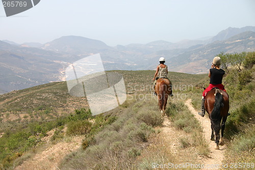 Image of Two riders in Southern Spanish mountains