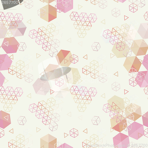 Image of Geometric pattern of hexagons triangles