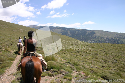 Image of Riding in high mountains