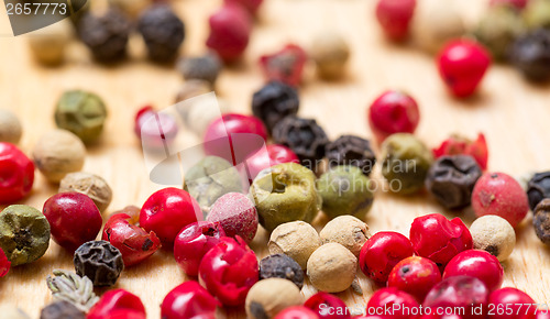 Image of Dry multicolored peppercorn