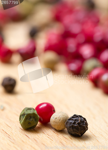 Image of Dry multicolored peppercorn