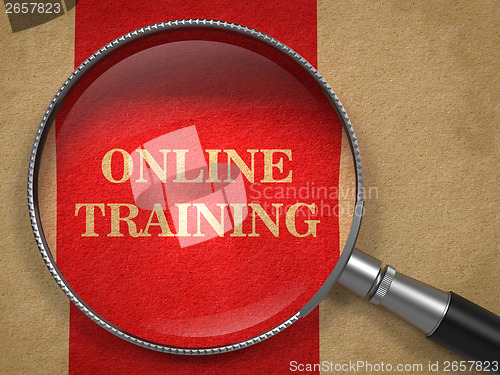 Image of Online Training - Magnifying Glass Concept.