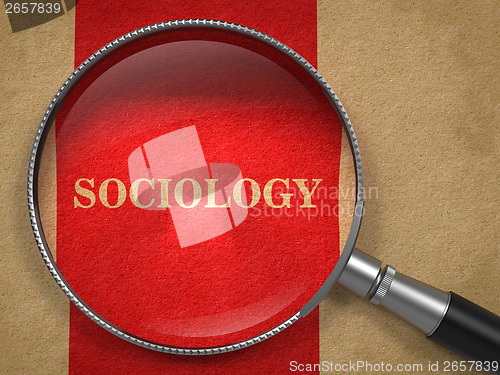Image of Sociology - Magnifying Glass Concept.