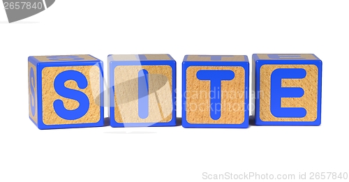 Image of Site - Colored Childrens Alphabet Blocks.