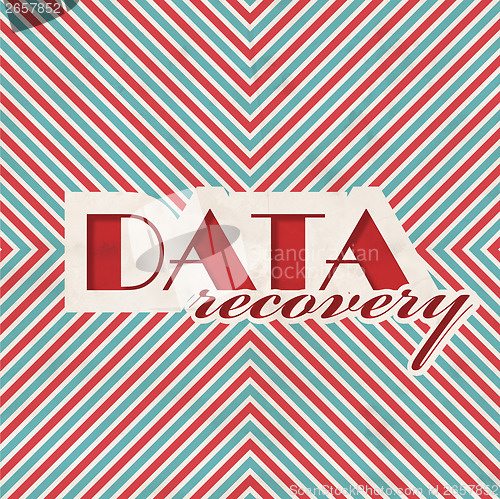 Image of Data Recovery Concept on Striped Background.