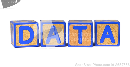 Image of Data - Colored Childrens Alphabet Blocks.