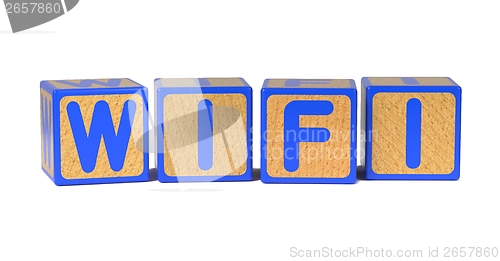 Image of WiFi - Colored Childrens Alphabet Blocks.