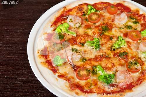 Image of seafood pizza