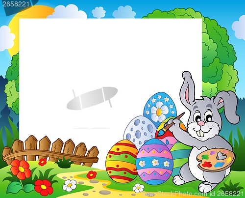 Image of Frame with Easter bunny theme 6