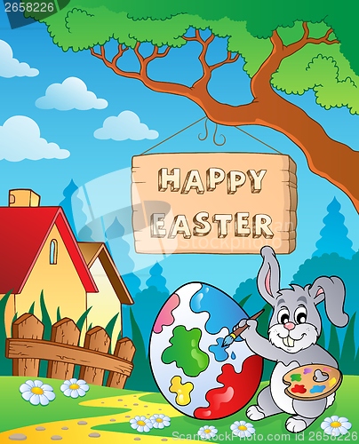 Image of Image with Easter bunny and sign 8