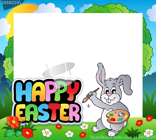 Image of Frame with Easter bunny theme 7