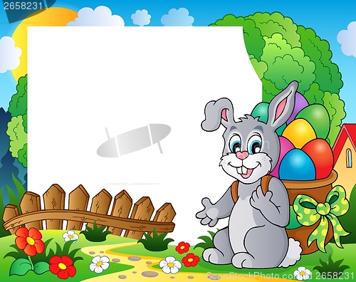 Image of Frame with Easter bunny theme 4