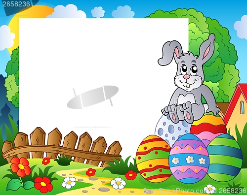 Image of Frame with Easter bunny theme 5