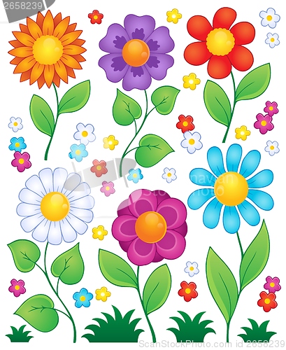Image of Cartoon flowers collection 3