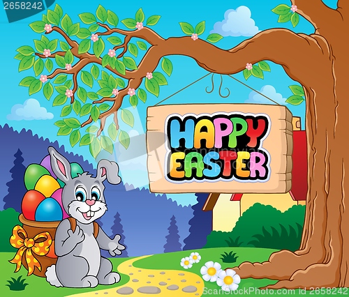 Image of Image with Easter bunny and sign 2