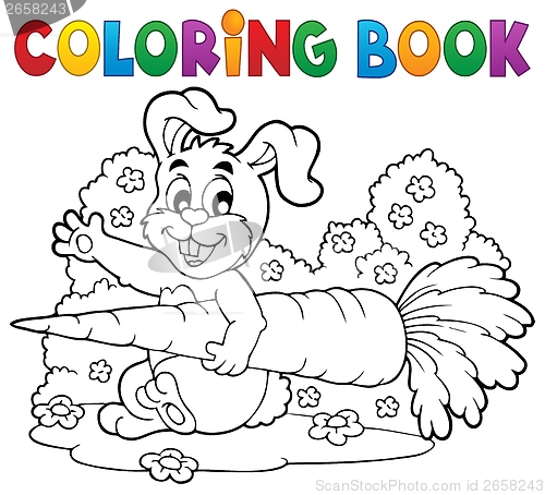 Image of Coloring book rabbit theme 4