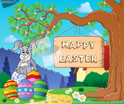 Image of Image with Easter bunny and sign 6