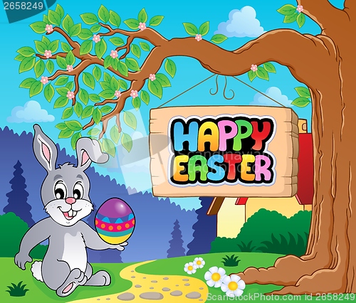 Image of Image with Easter bunny and sign 3