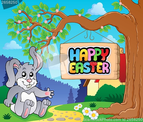 Image of Image with Easter bunny and sign 4