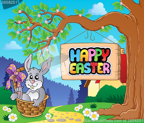 Image of Image with Easter bunny and sign 5