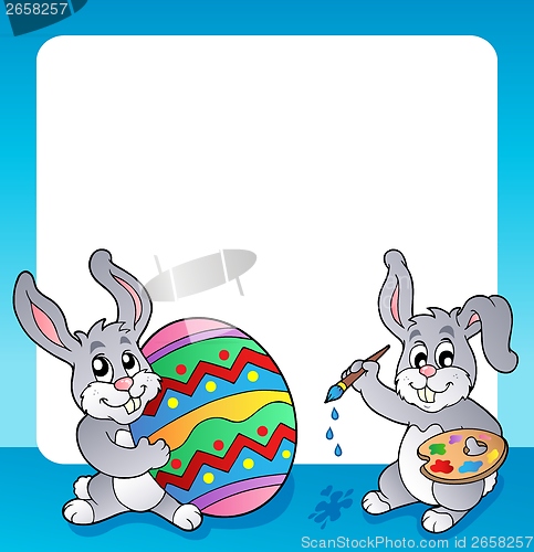 Image of Frame with Easter bunny topic 3