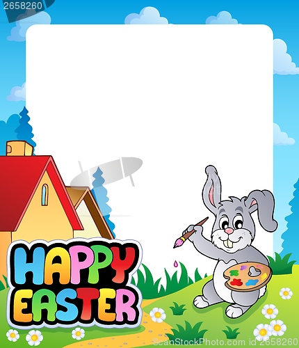 Image of Frame with Easter bunny topic 5