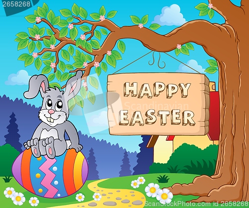 Image of Image with Easter bunny and sign 7