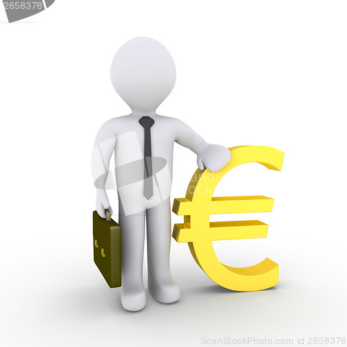 Image of Businessman with euro sign