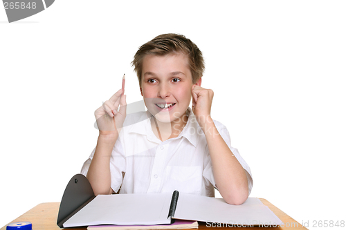 Image of Bright happy school boy