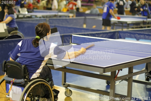 Image of Female ping pong player