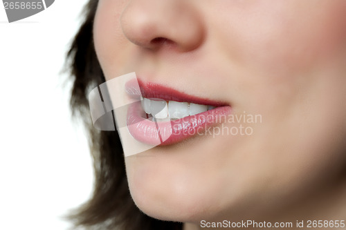 Image of Closeup smiling woman