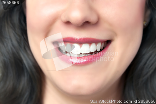 Image of Closeup smiling woman