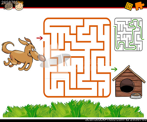 Image of cartoon maze or labyrinth game