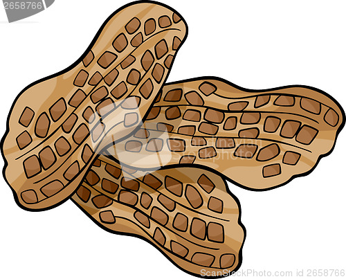 Image of peanuts food objects cartoon illustration