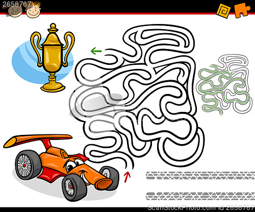 Image of cartoon maze or labyrinth game
