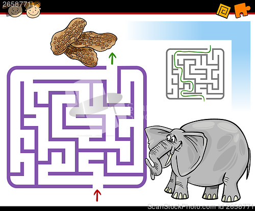 Image of cartoon maze or labyrinth game