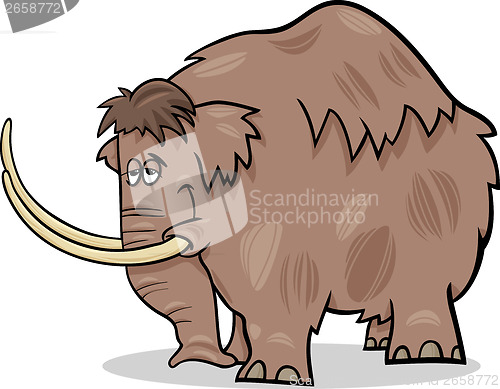 Image of mammoth cartoon illustration