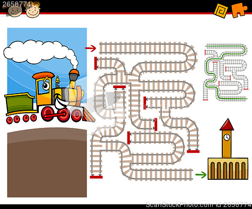 Image of cartoon maze or labyrinth game