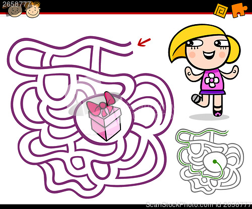 Image of cartoon maze or labyrinth game