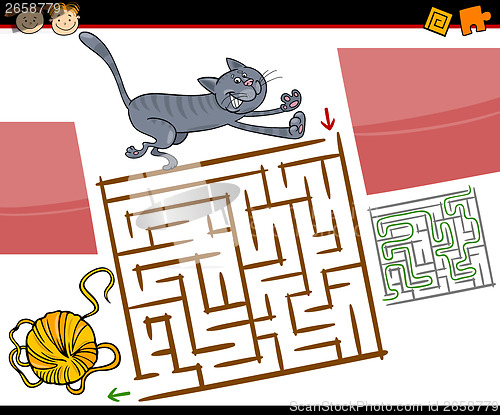 Image of cartoon maze or labyrinth game