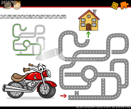 Image of cartoon maze or labyrinth game