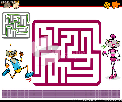 Image of cartoon maze or labyrinth game